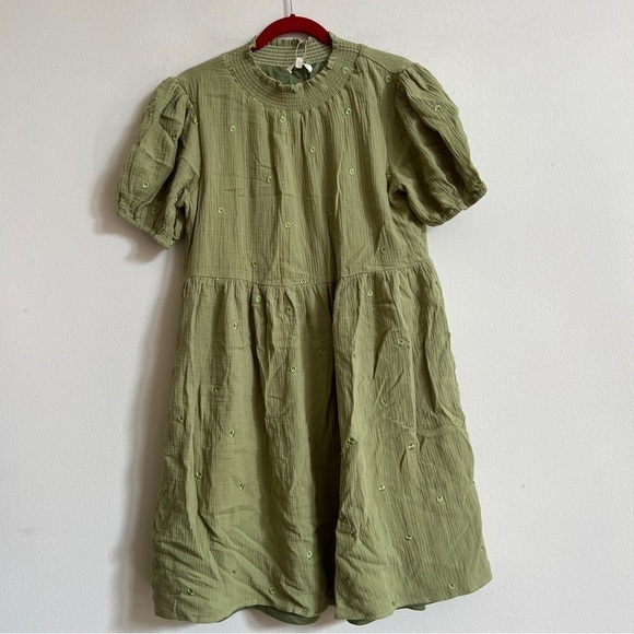 Roolee Dresses & Skirts - Roolee Green Floral Cotton Dress Size Small NWT